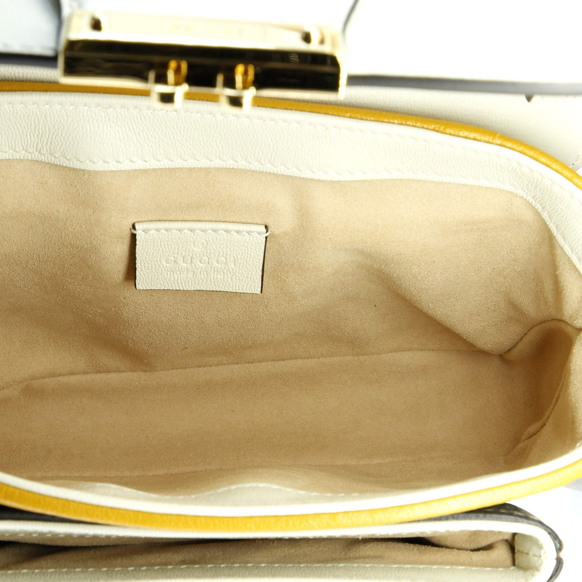 Padlock Front Pocket Flap Shoulder Bag GG Coated Canvas and Leather Mini
