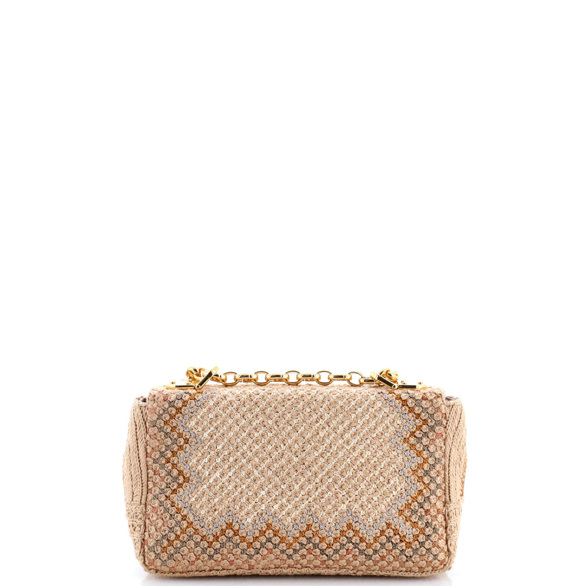 Caro Bag Cannage Quilt Embroidered Cotton Small