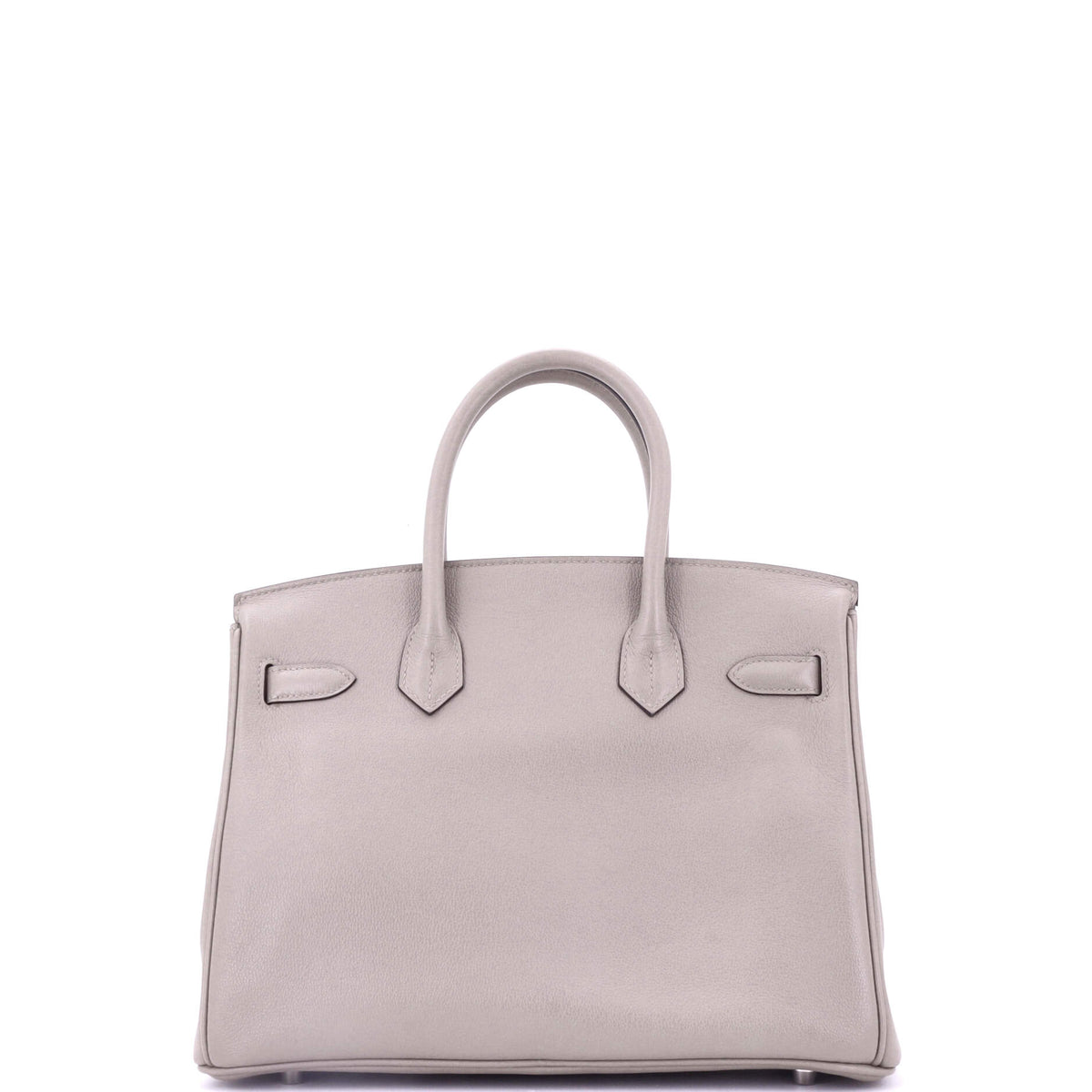 Birkin Handbag Grey Novillo with Palladium Hardware 30