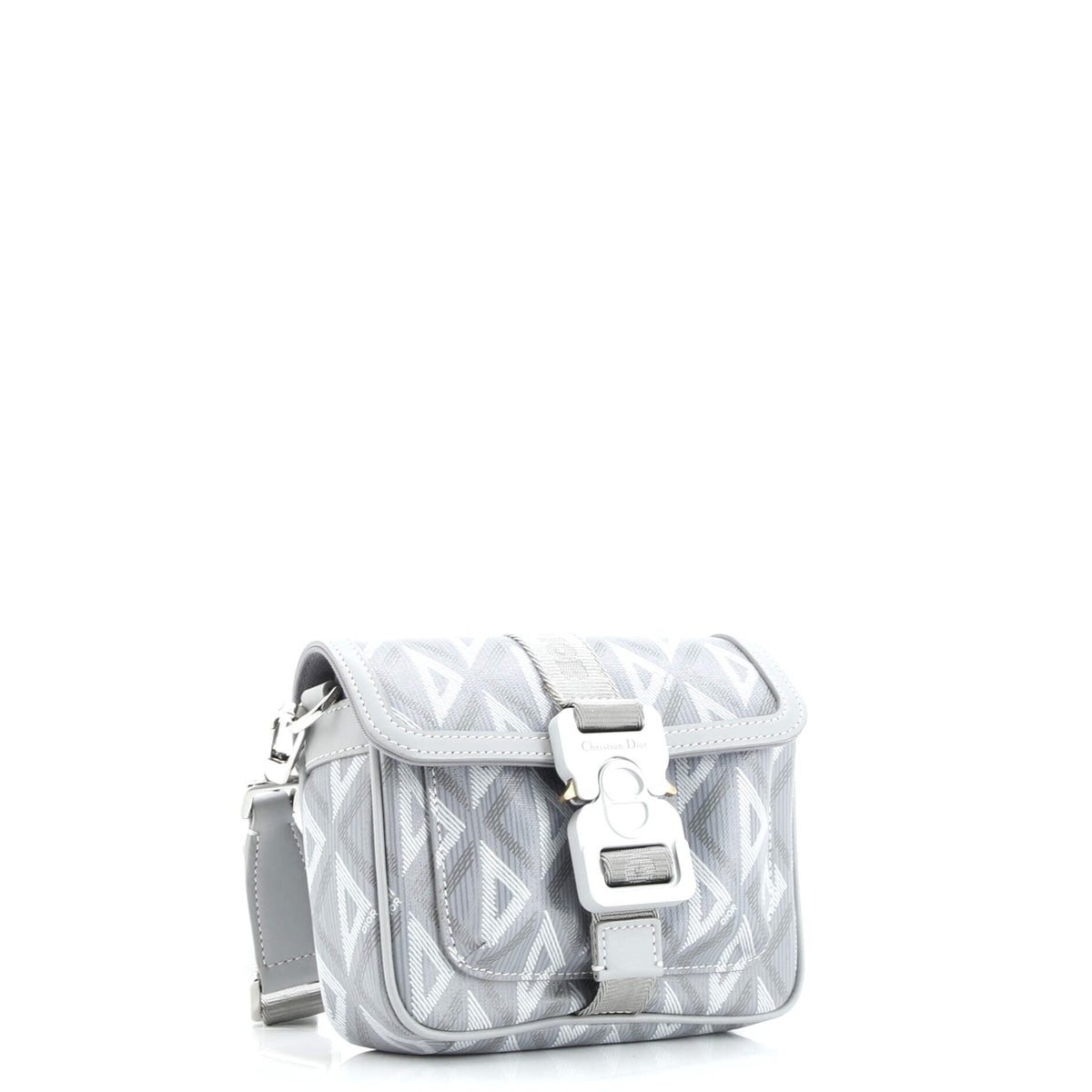 Hit the Road Flap Crossbody Bag CD Diamond Coated Canvas and Leather Mini