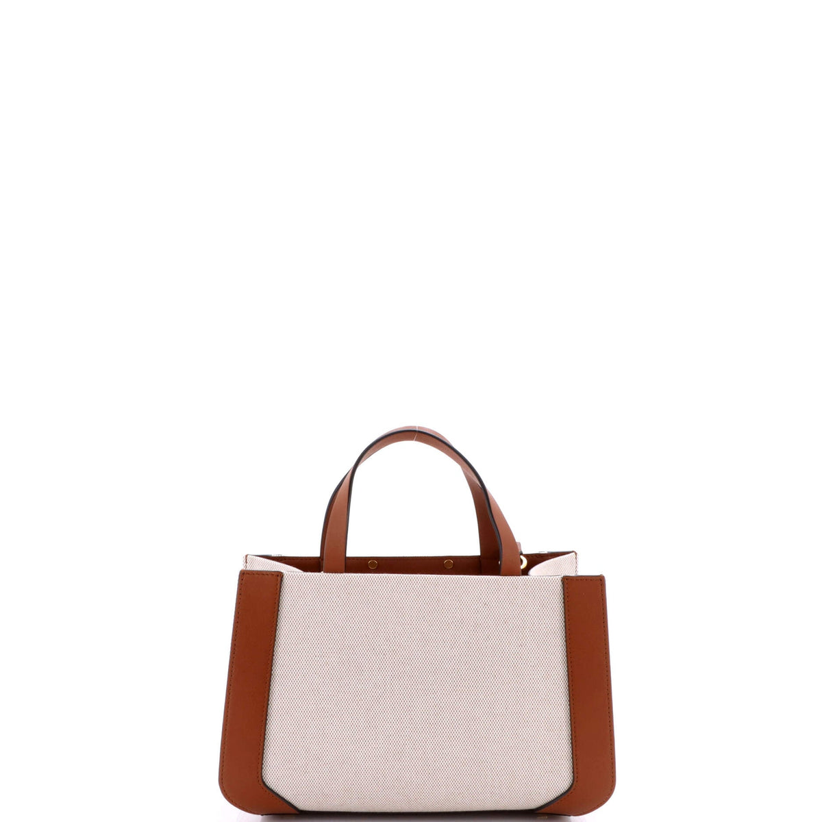 VLogo Shopper Tote Canvas and Leather Small