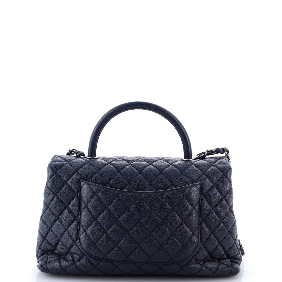 Coco Top Handle Bag Quilted Caviar Medium