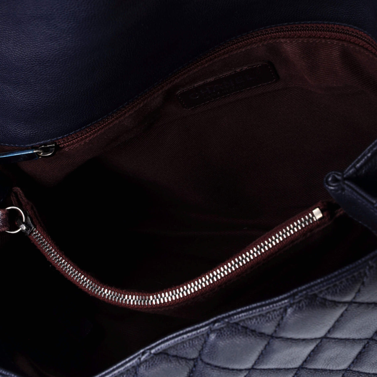 Coco Top Handle Bag Quilted Caviar Medium