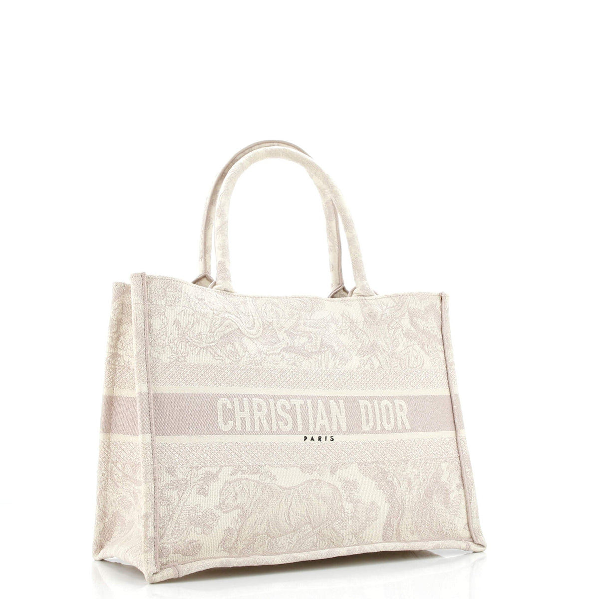 Book Tote Embroidered Canvas Medium
