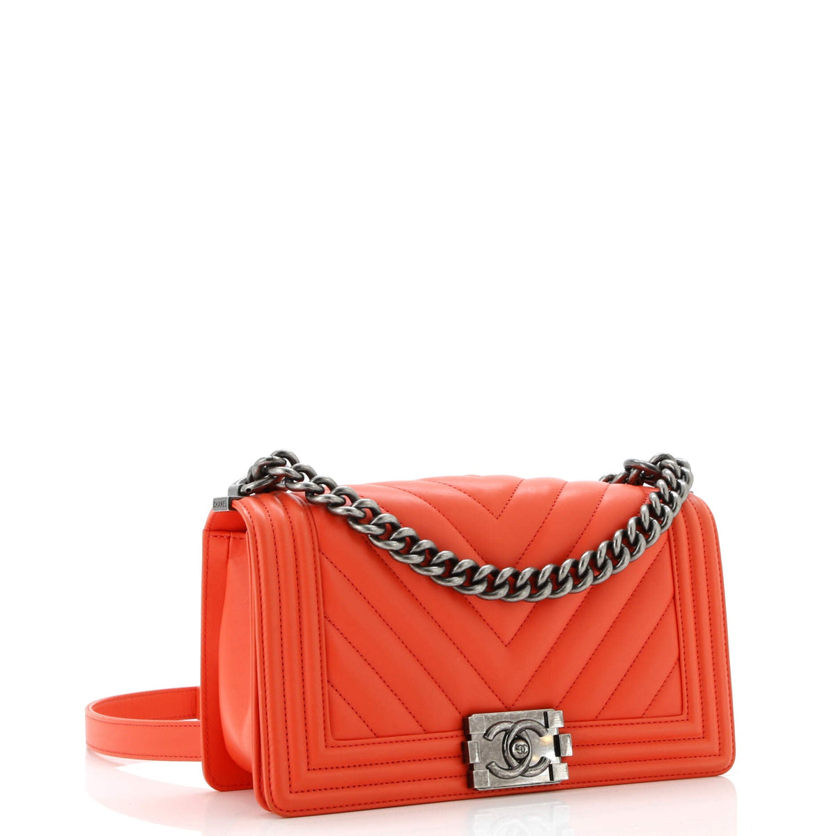 Boy Flap Bag Chevron Calfskin Old Medium