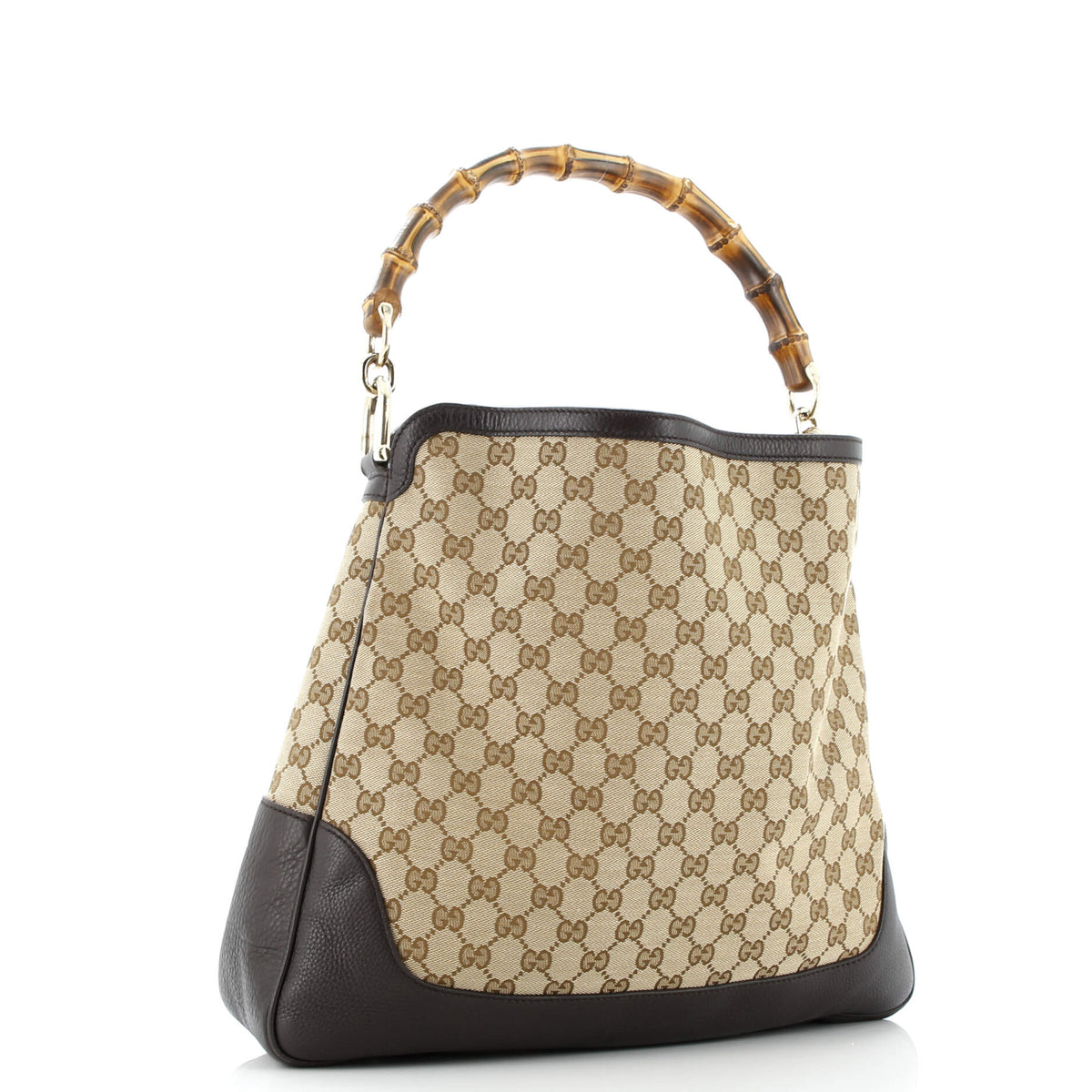 Diana Bamboo Shoulder Bag GG Canvas Medium