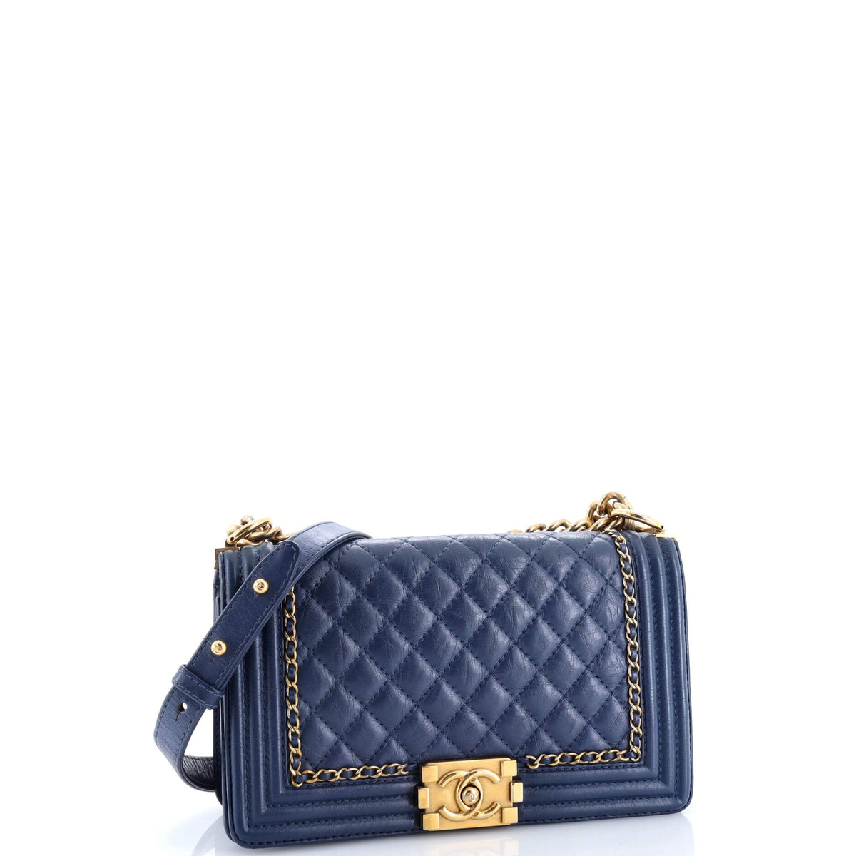 Jacket Boy Flap Bag Quilted Aged Calfskin Old Medium