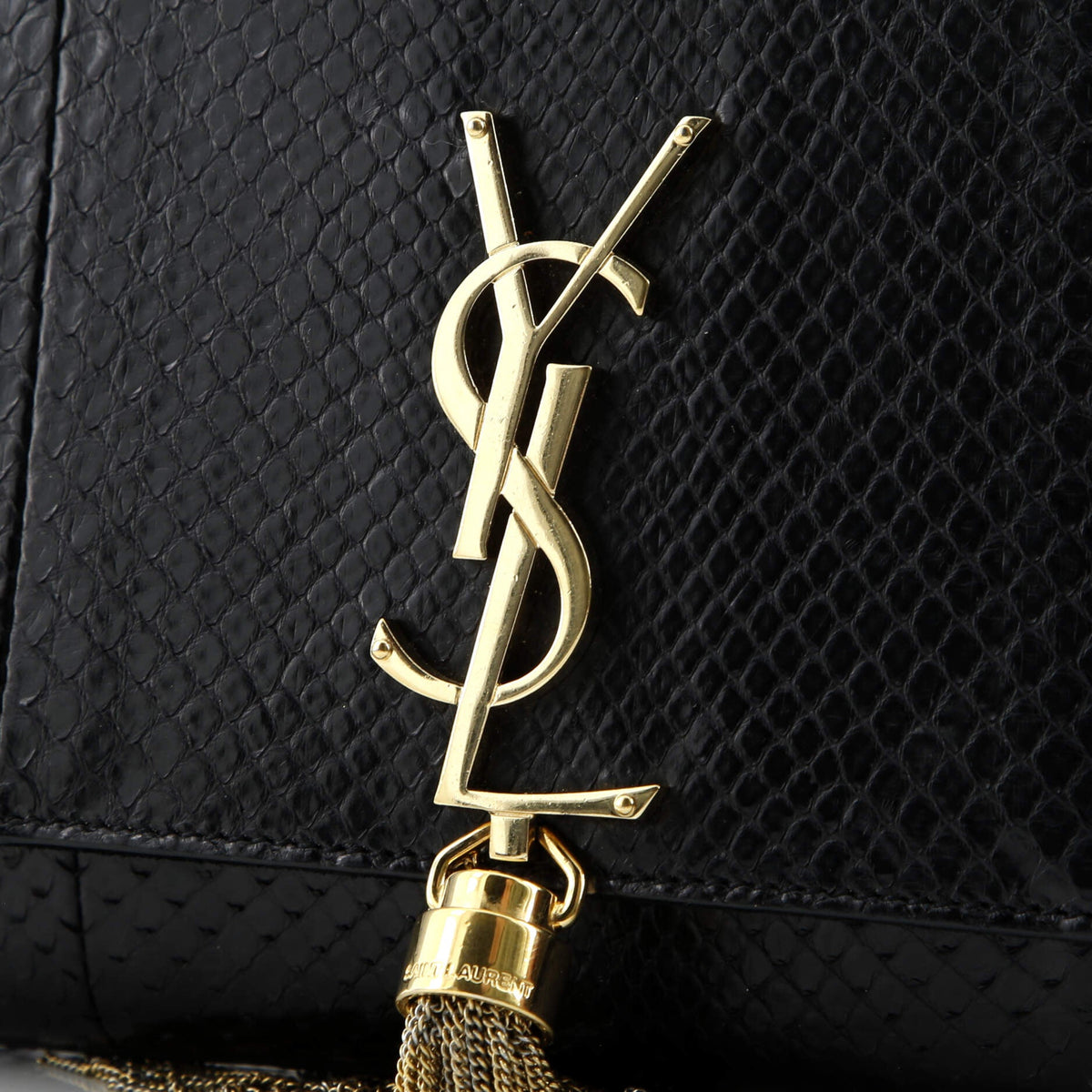 Classic Monogram Tassel Crossbody Bag Python Medium