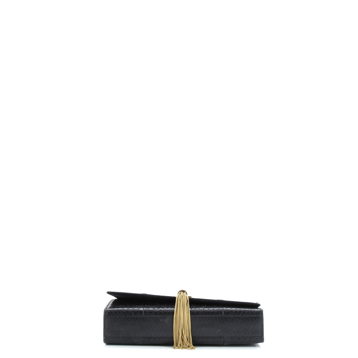 Classic Monogram Tassel Crossbody Bag Python Embossed Leather Medium