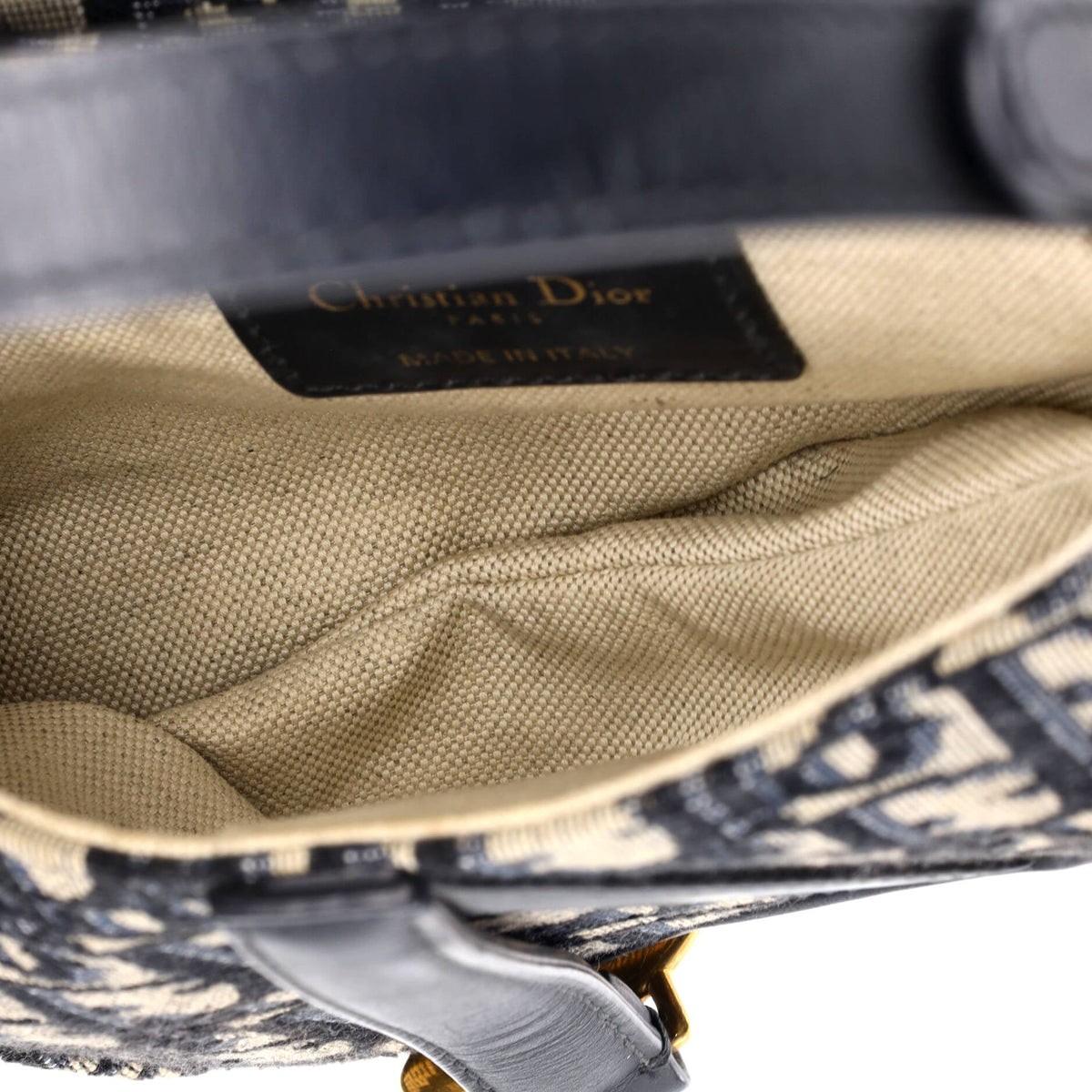 Saddle Handbag Oblique Canvas Mini