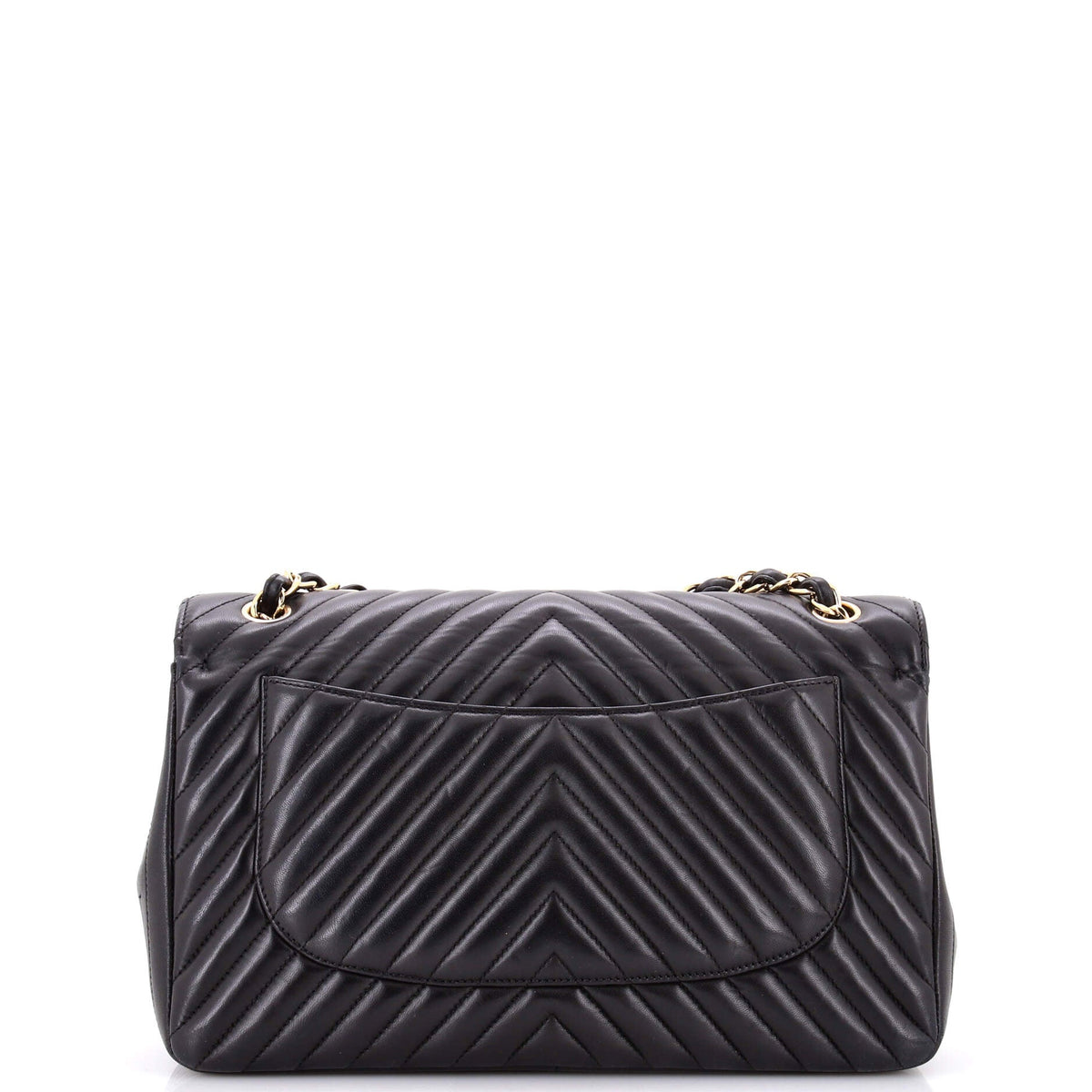 Classic Double Flap Bag Chevron Lambskin Jumbo