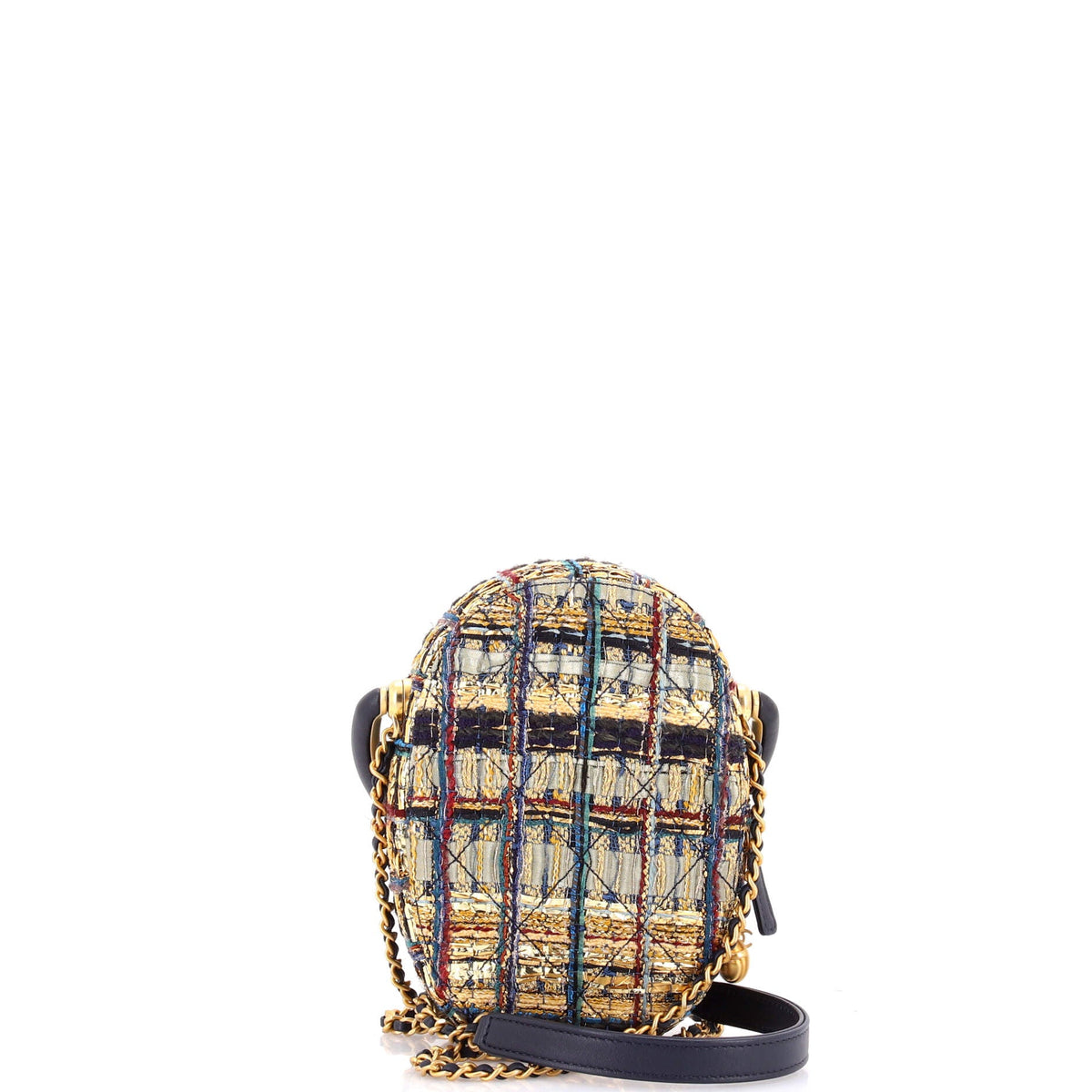 Paris-New York Oval Camera Case Quilted Tweed Small