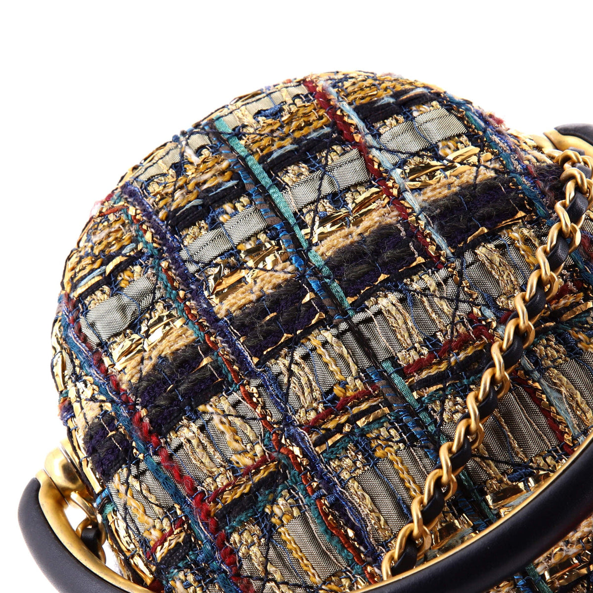 Paris-New York Oval Camera Case Quilted Tweed Small
