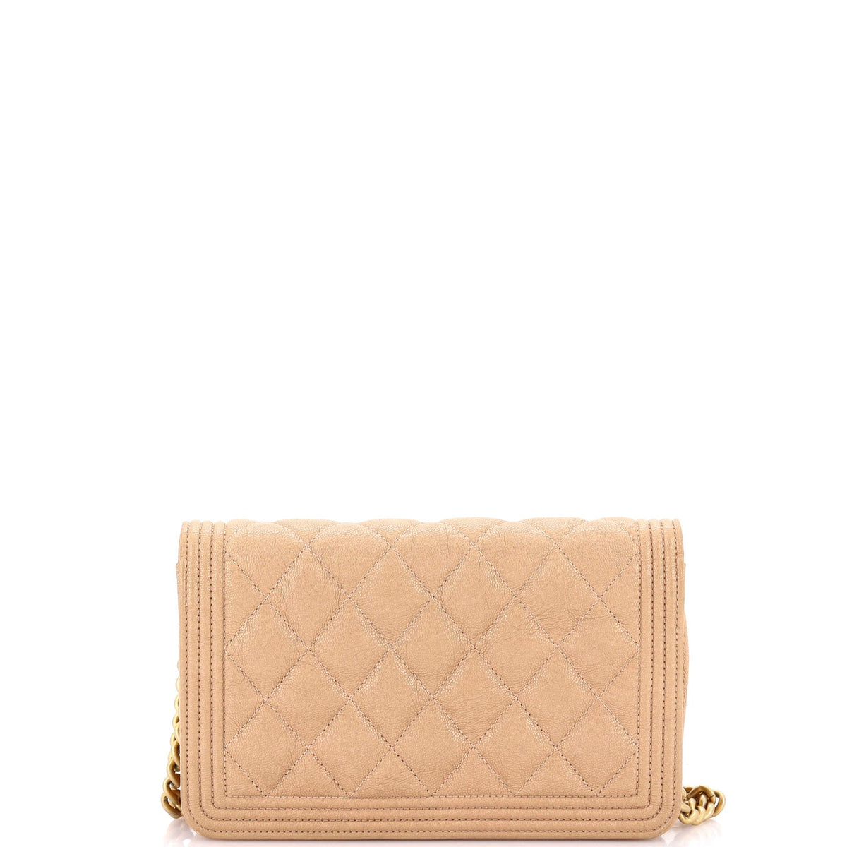 Boy Wallet on Chain Quilted Caviar