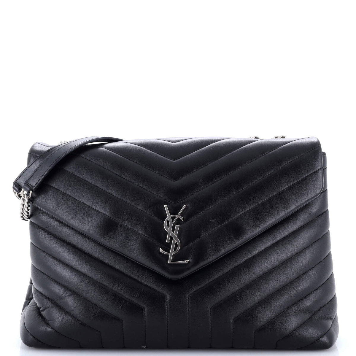Loulou Shoulder Bag Matelasse Chevron Leather Large