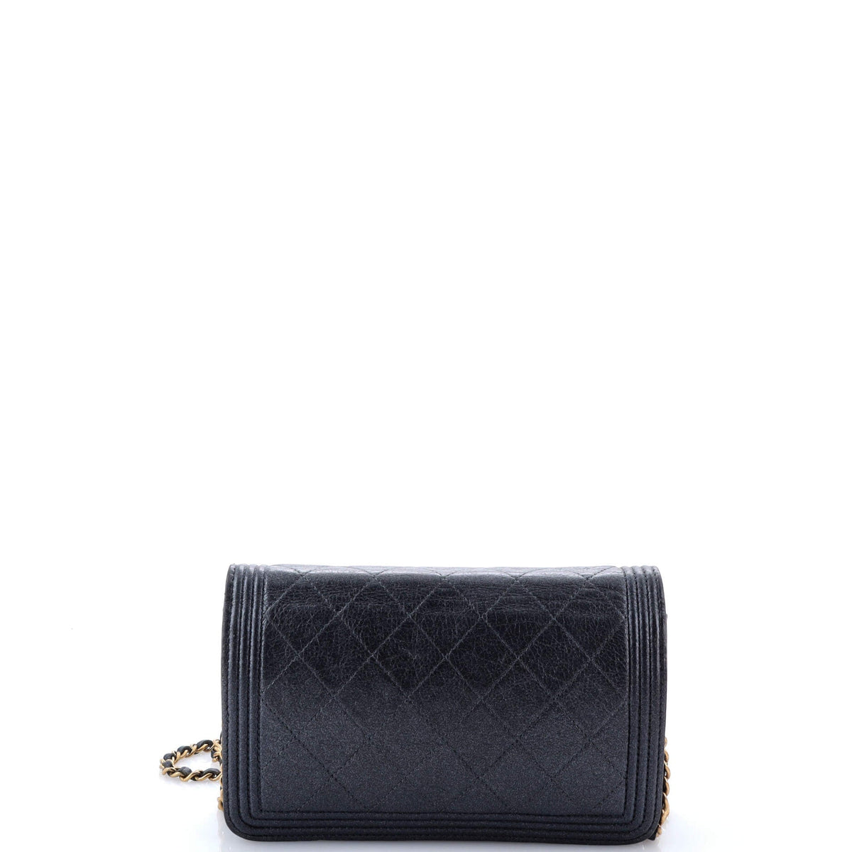 Boy Wallet on Chain Quilted Goatskin
