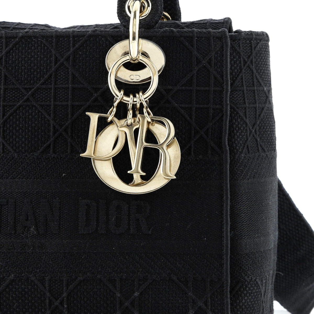 Lady D-Lite Bag Cannage Embroidered Canvas Medium