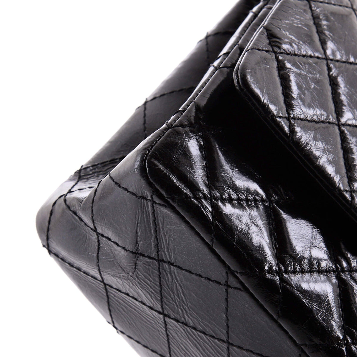 So Black Reissue 2.55 Flap Bag Quilted Glazed Calfskin 226