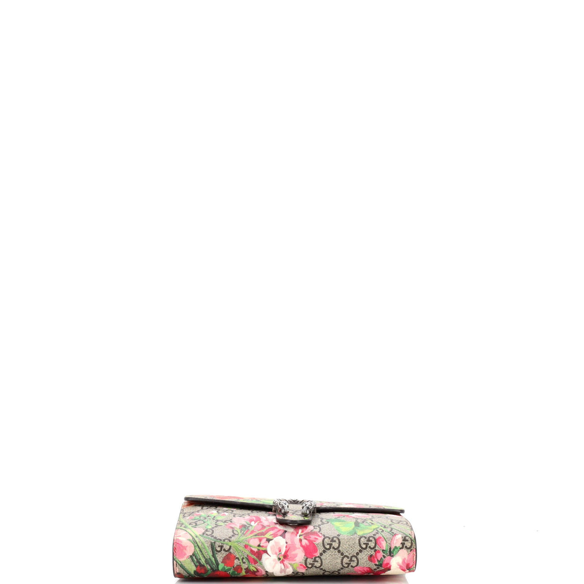 Dionysus Chain Wallet Blooms Print GG Coated Canvas Small