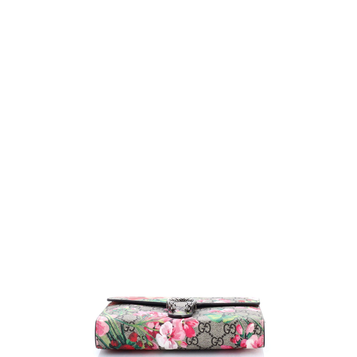 Dionysus Chain Wallet Blooms Print GG Coated Canvas Small