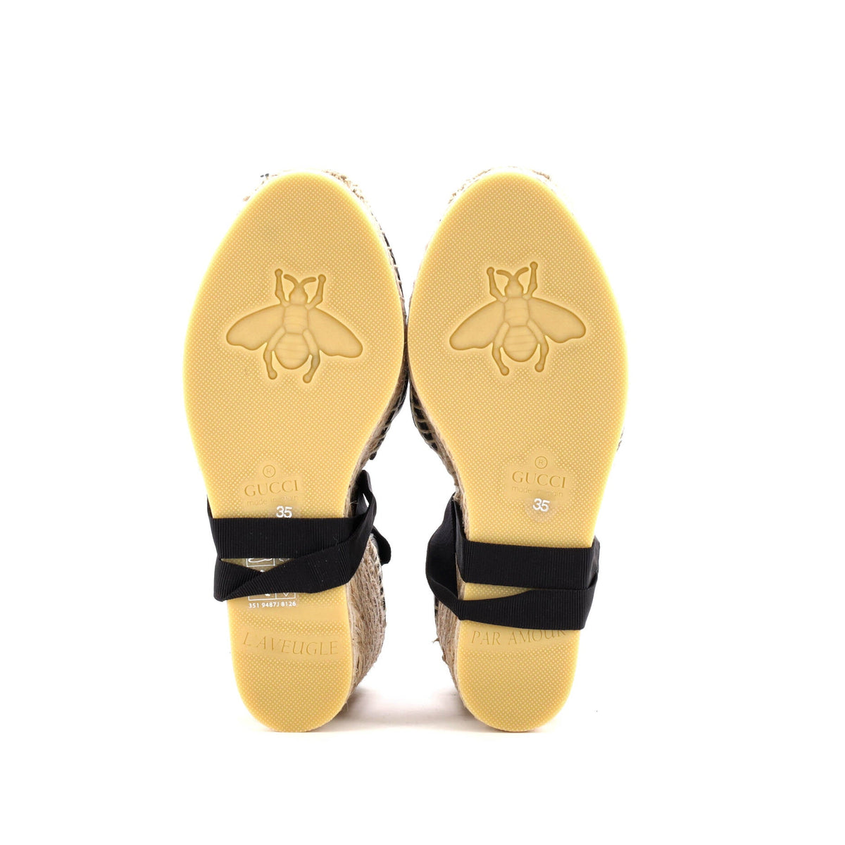 Women's GG Marmont Wedge Espadrilles Matelasse Leather