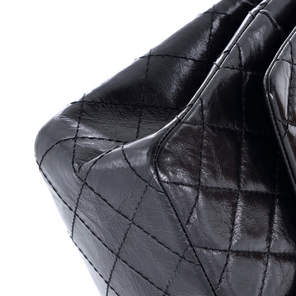 So Black Reissue 2.55 Flap Bag Quilted Glazed Calfskin 226