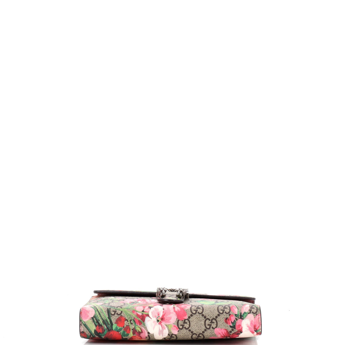 Dionysus Chain Wallet Blooms Print GG Coated Canvas Small