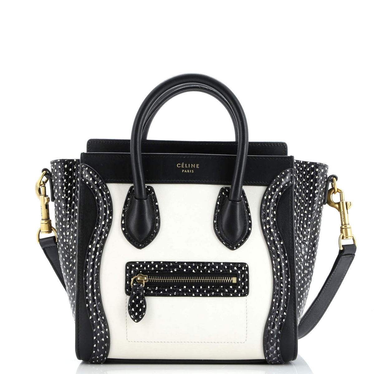 Luggage Bag Leather and Watersnake Nano