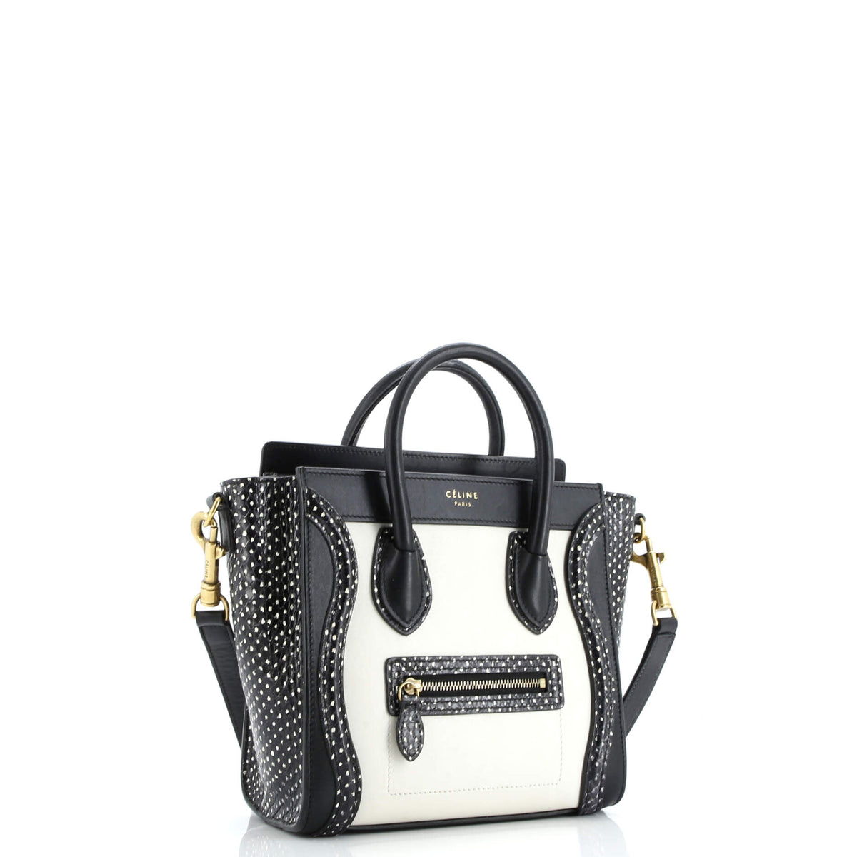 Luggage Bag Leather and Watersnake Nano