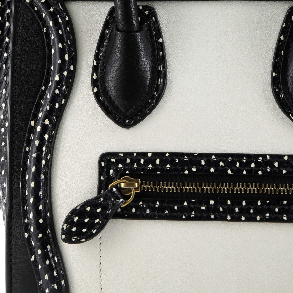 Luggage Bag Leather and Watersnake Nano