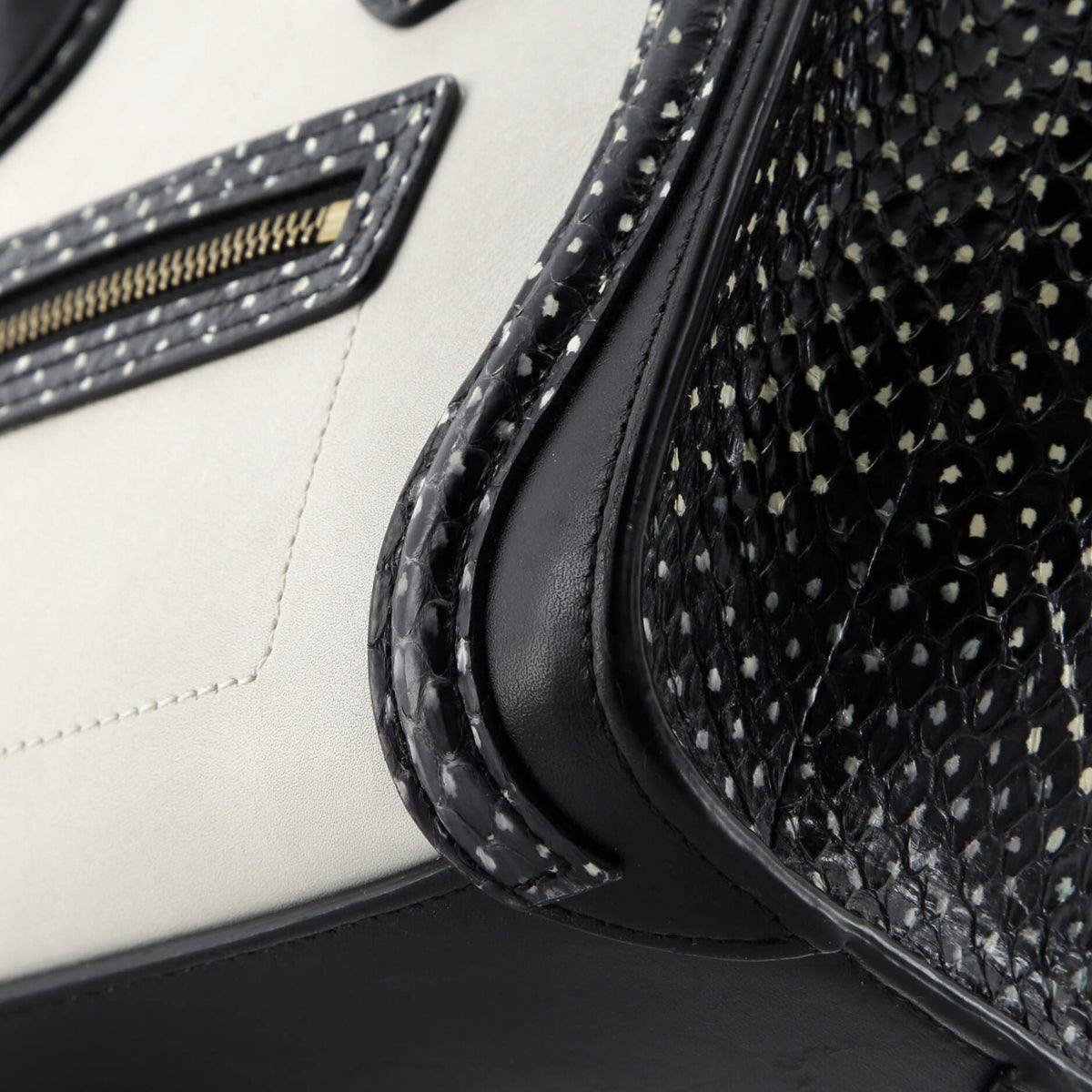 Luggage Bag Leather and Watersnake Nano