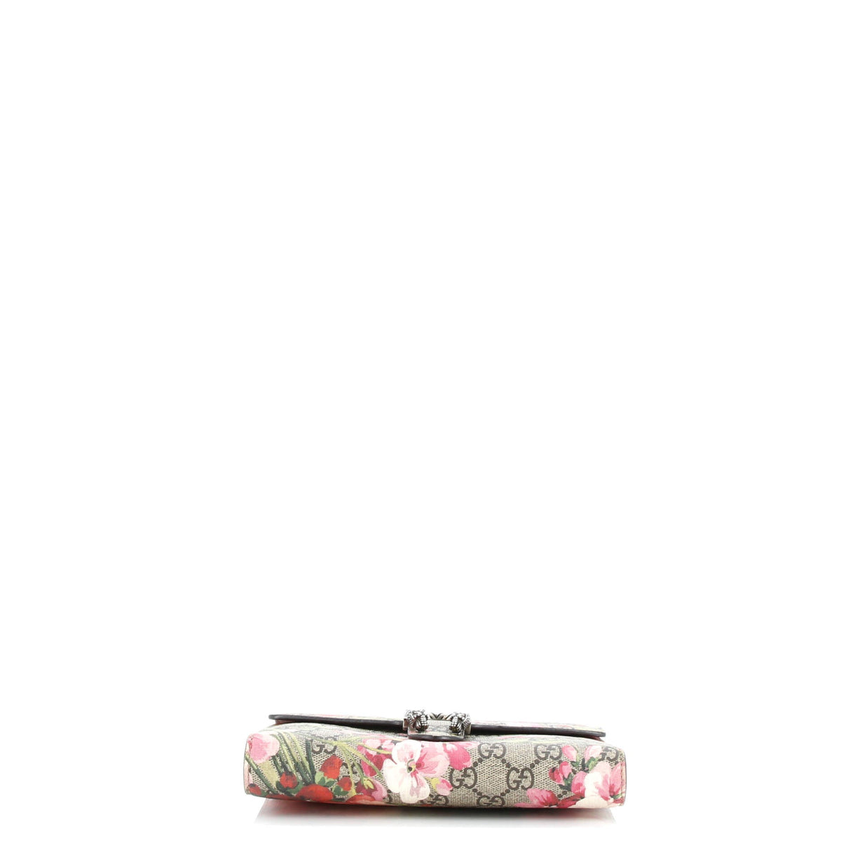 Dionysus Chain Wallet Blooms Print GG Coated Canvas Small