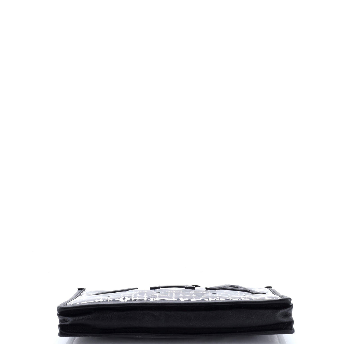 Logo Wristlet Clutch PVC Over Quilted Tweed Large