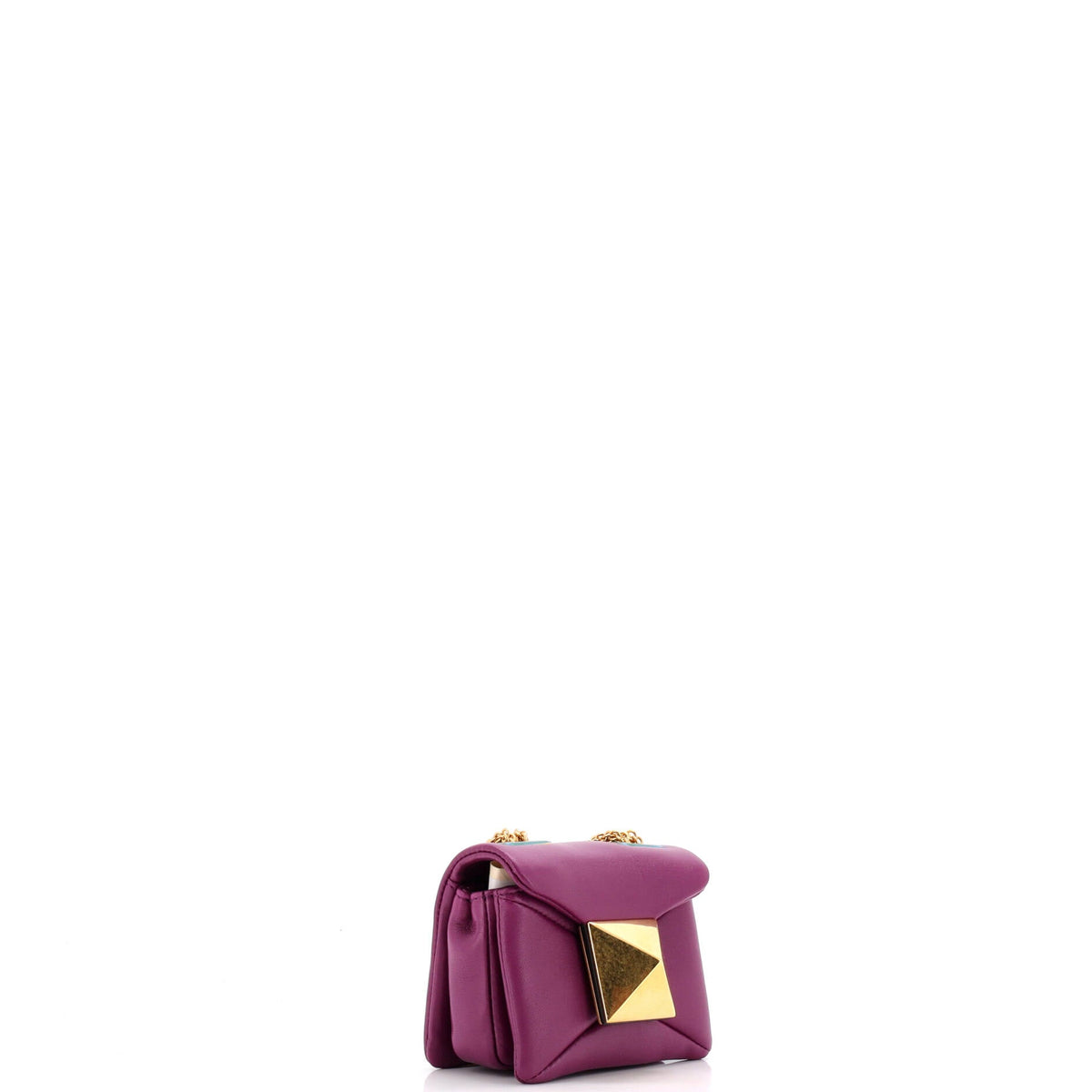 One Stud Chain Flap Bag Leather Micro
