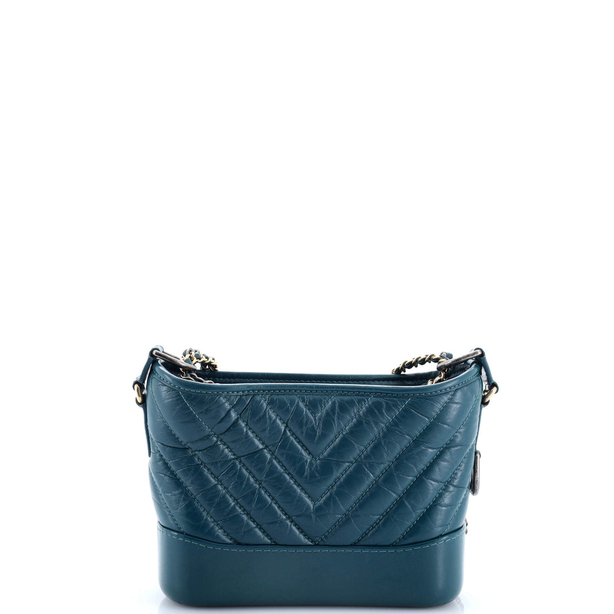 Gabrielle Hobo Chevron Aged Calfskin Small
