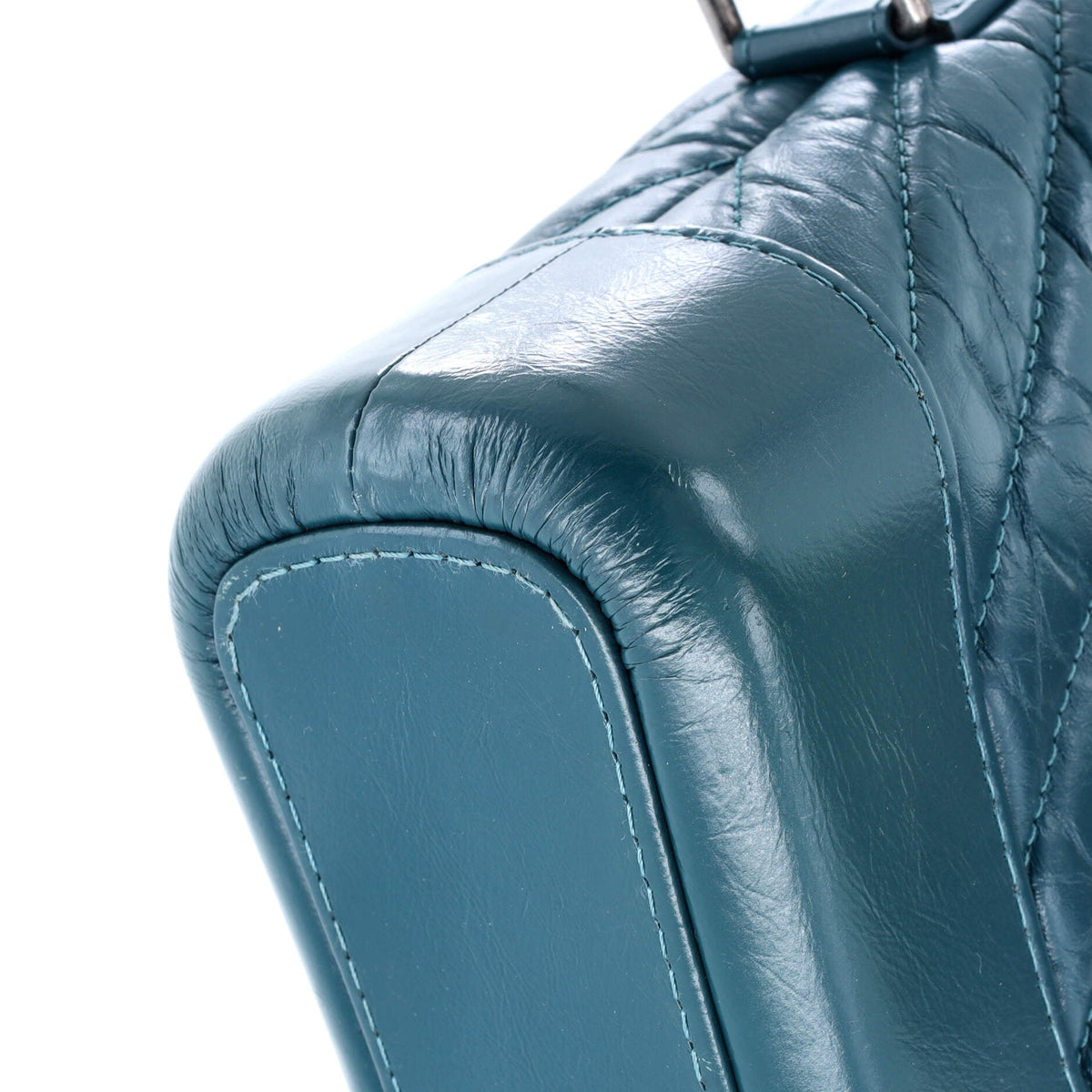 Gabrielle Hobo Chevron Aged Calfskin Small