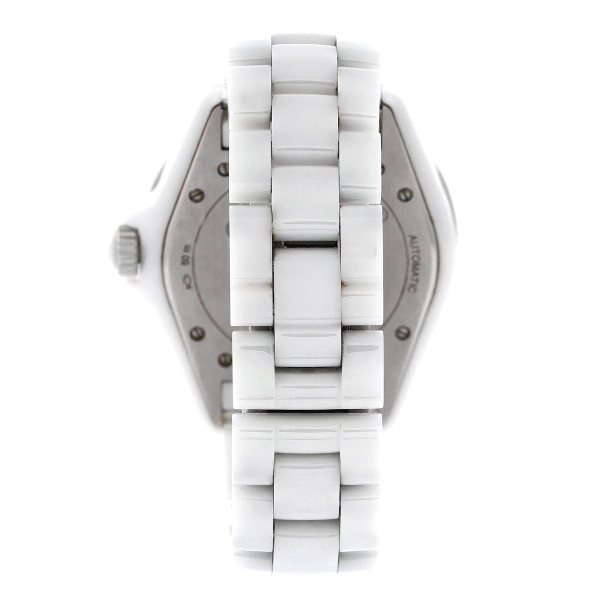 J12 Moonphase Automatic Watch Ceramic and Stainless Steel with Diamond Bezel, Dial and Markers 38