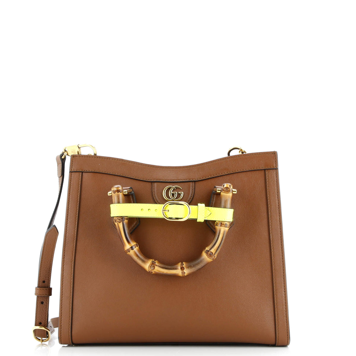 Diana NM Bamboo Handle Tote Leather Small