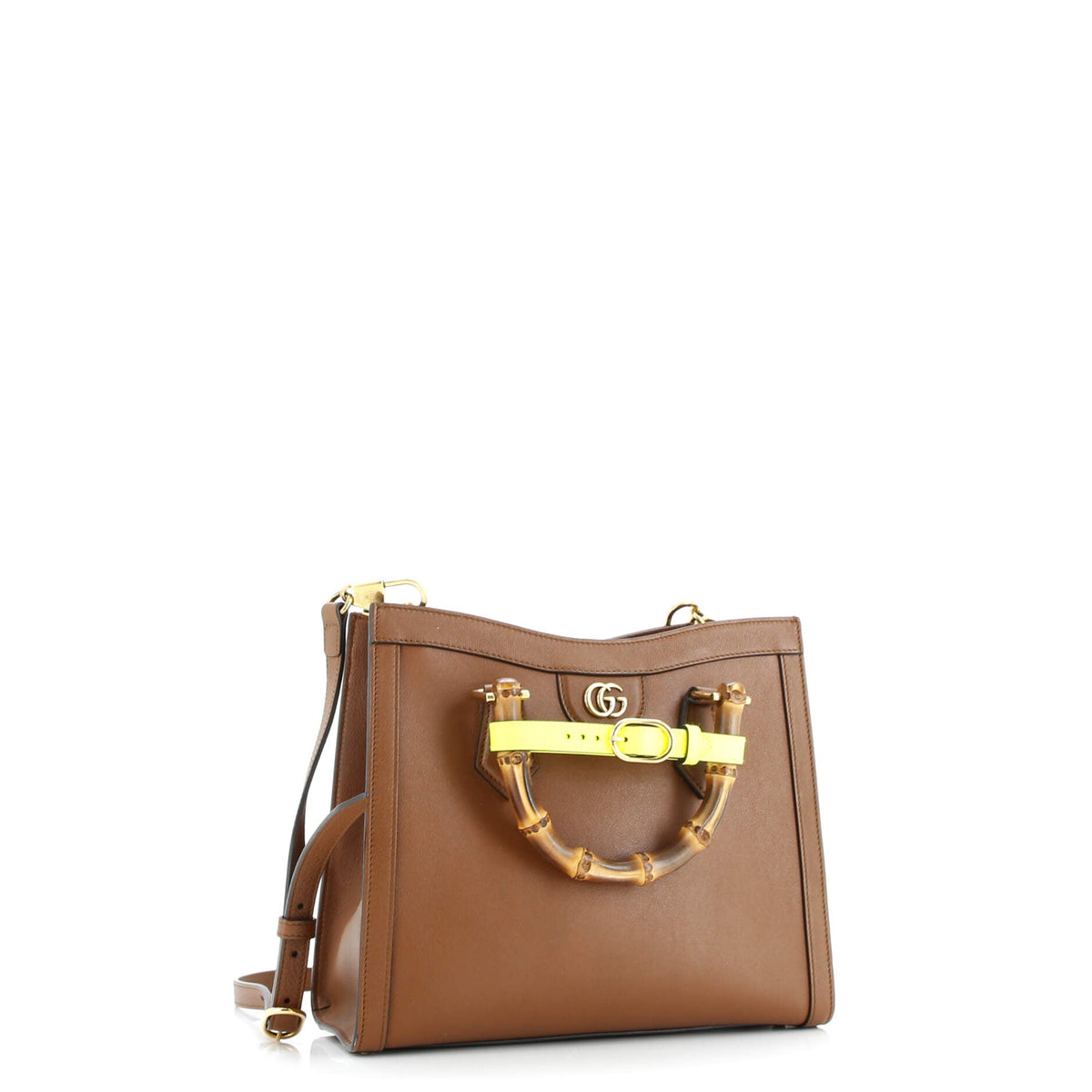 Diana NM Bamboo Handle Tote Leather Small