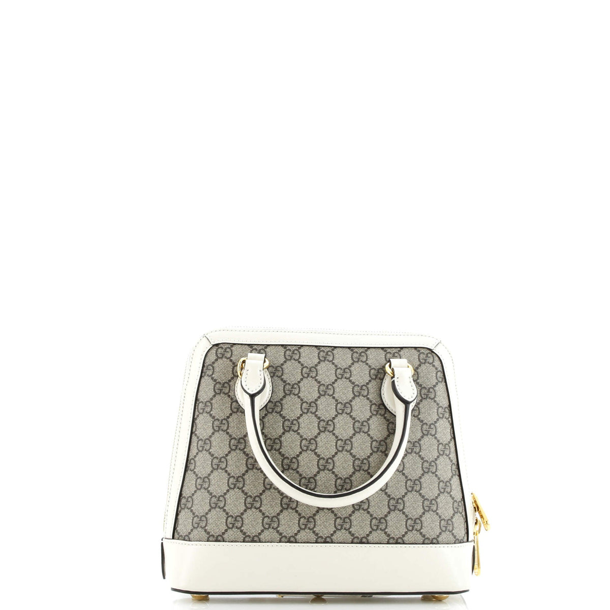 Horsebit 1955 Top Handle Bag GG Coated Canvas with Leather Small