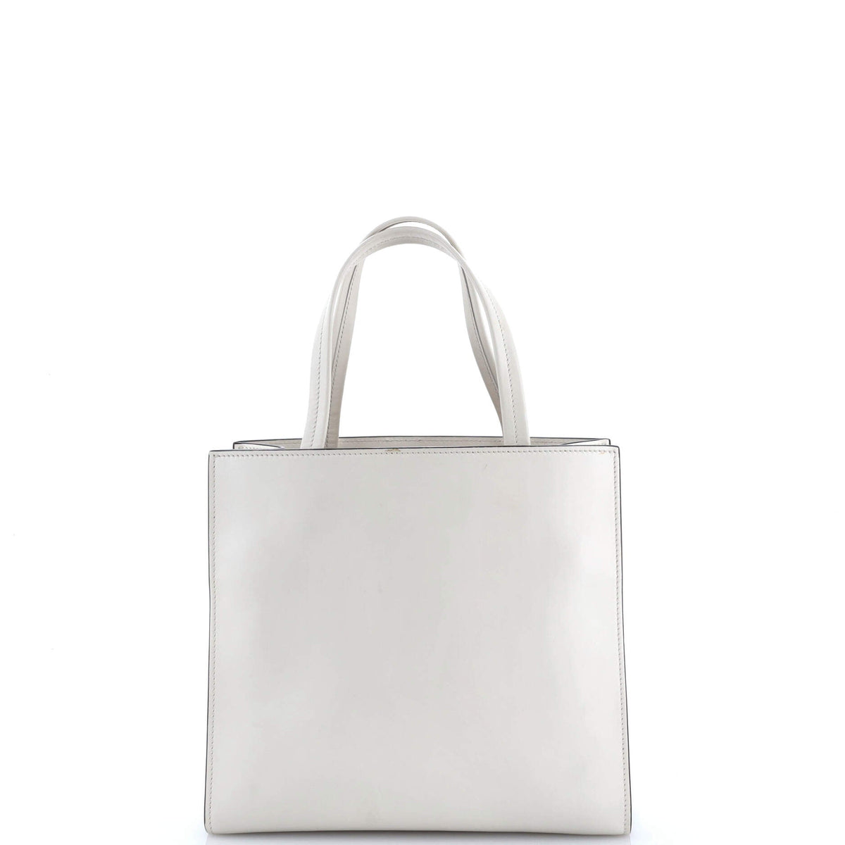 Logo Drill Tote Leather Small
