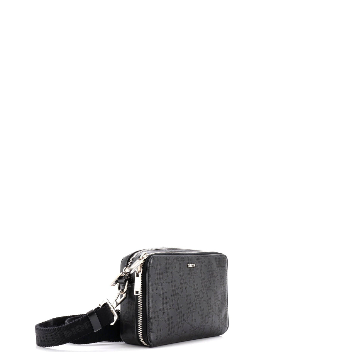 Double Zip Crossbody Pouch Oblique Galaxy Leather