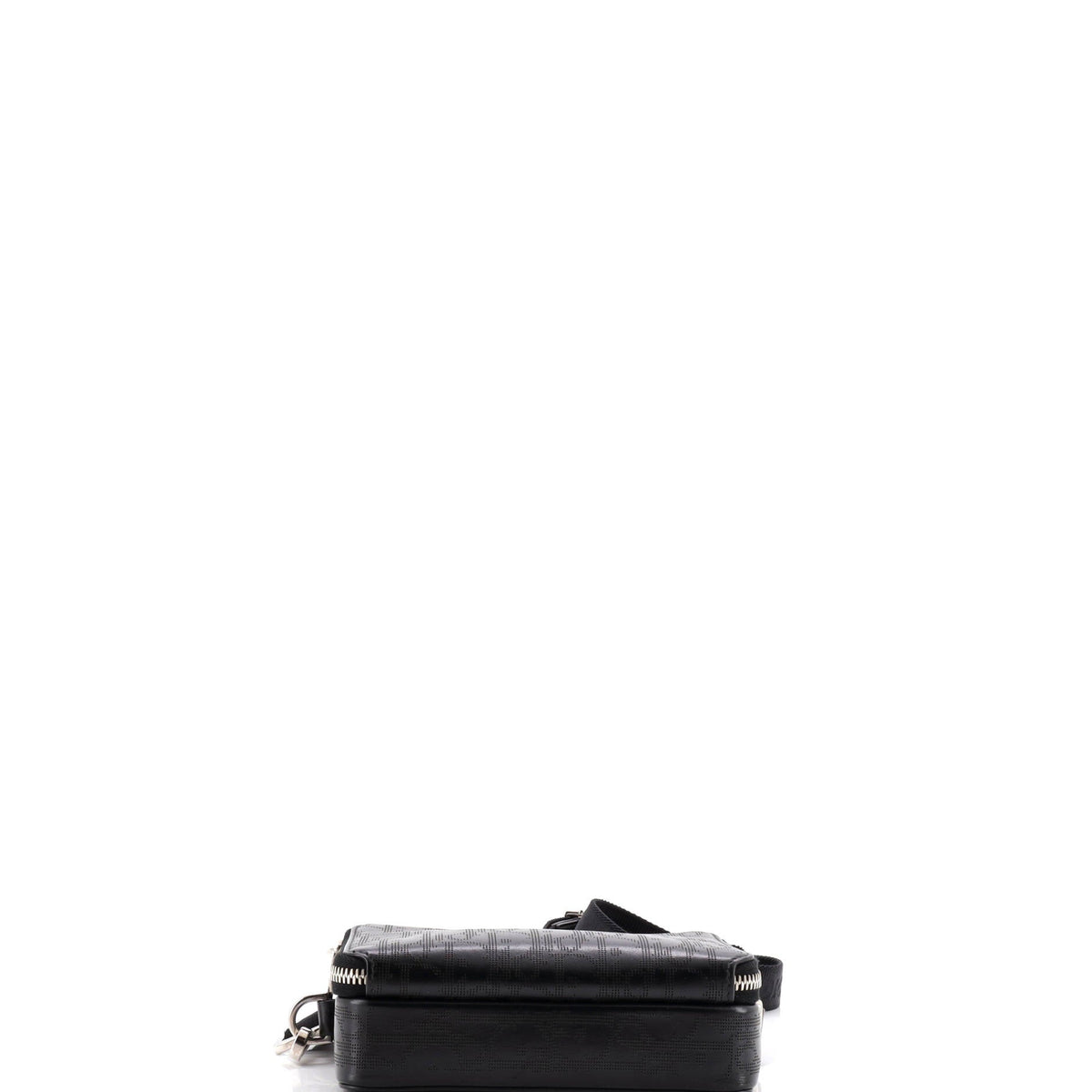 Double Zip Crossbody Pouch Oblique Galaxy Leather