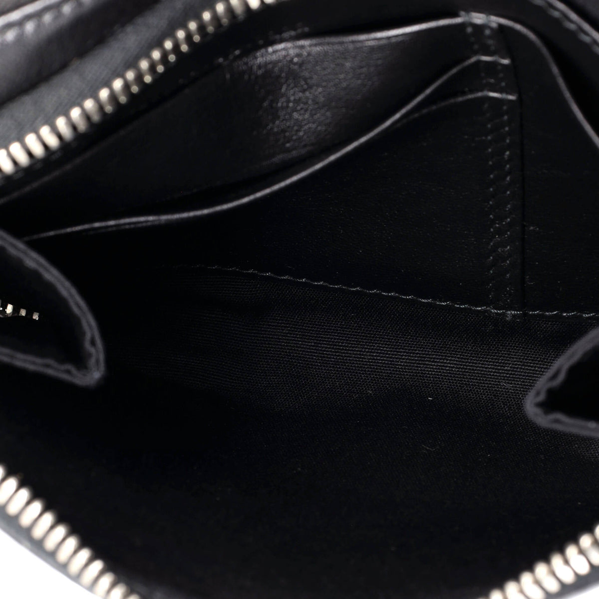 Double Zip Crossbody Pouch Oblique Galaxy Leather