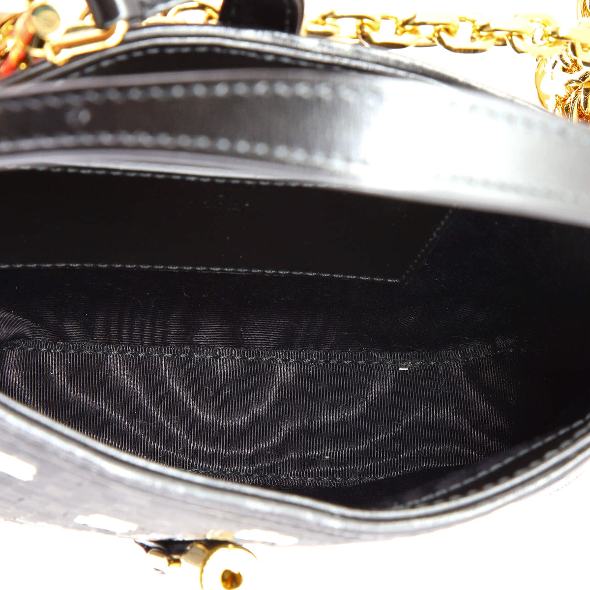 Jackie 1961 Chain Hobo Crystal GG Embellished Fabric with Lizard Mini