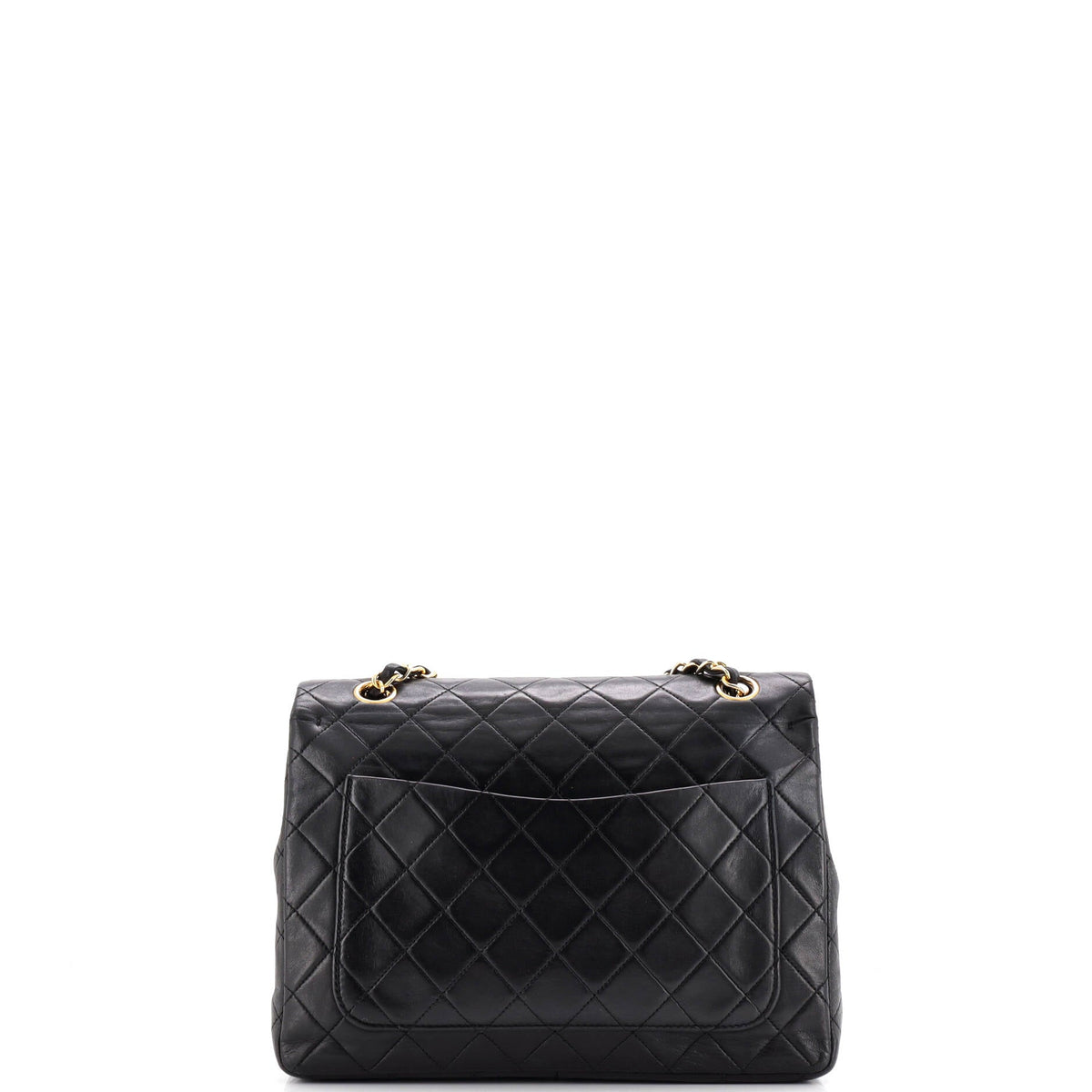 Vintage Square Classic Double Flap Bag Quilted Leather Medium
