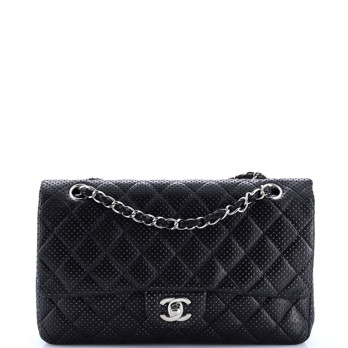 Classic Double Flap Bag Quilted Perforated Lambskin Medium
