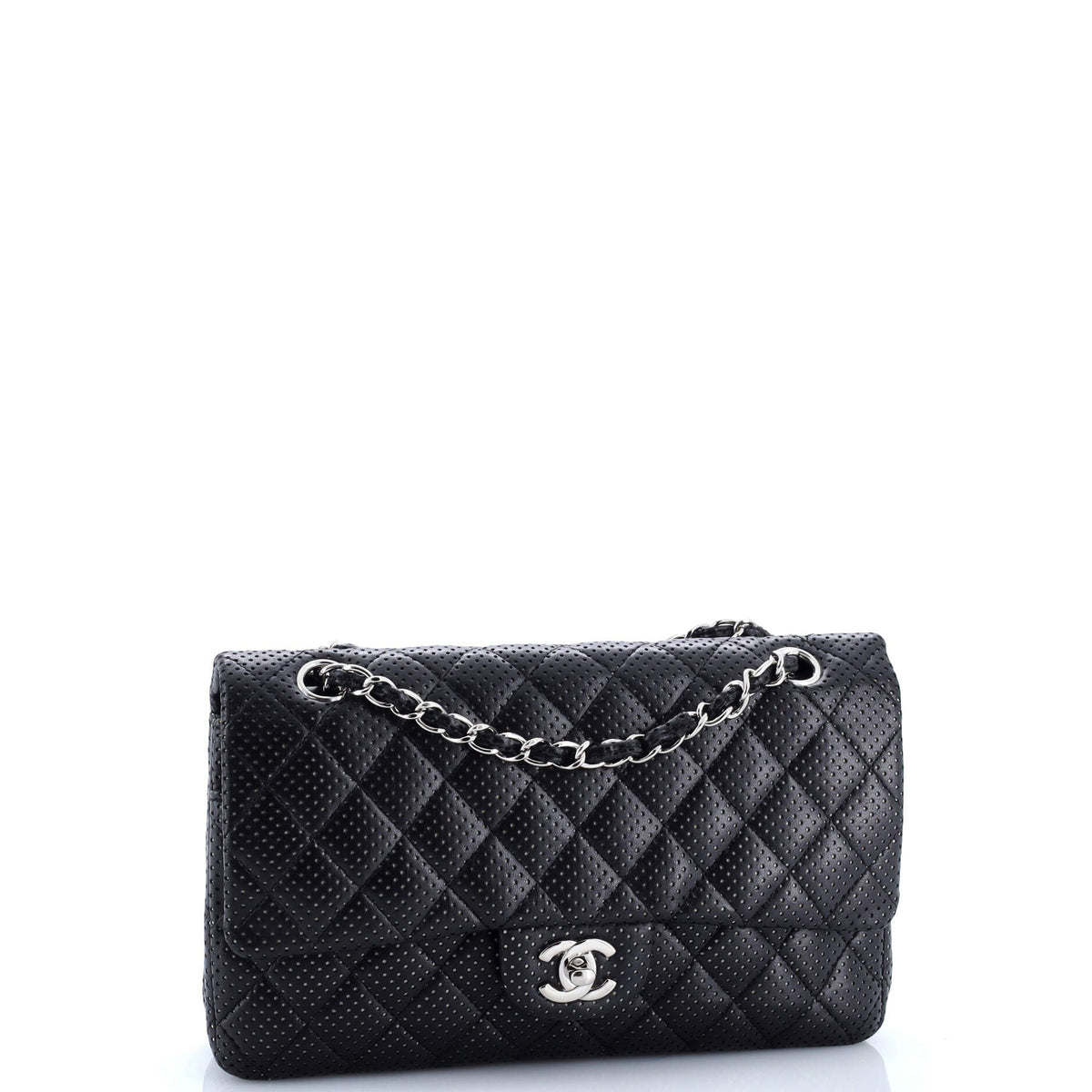 Classic Double Flap Bag Quilted Perforated Lambskin Medium