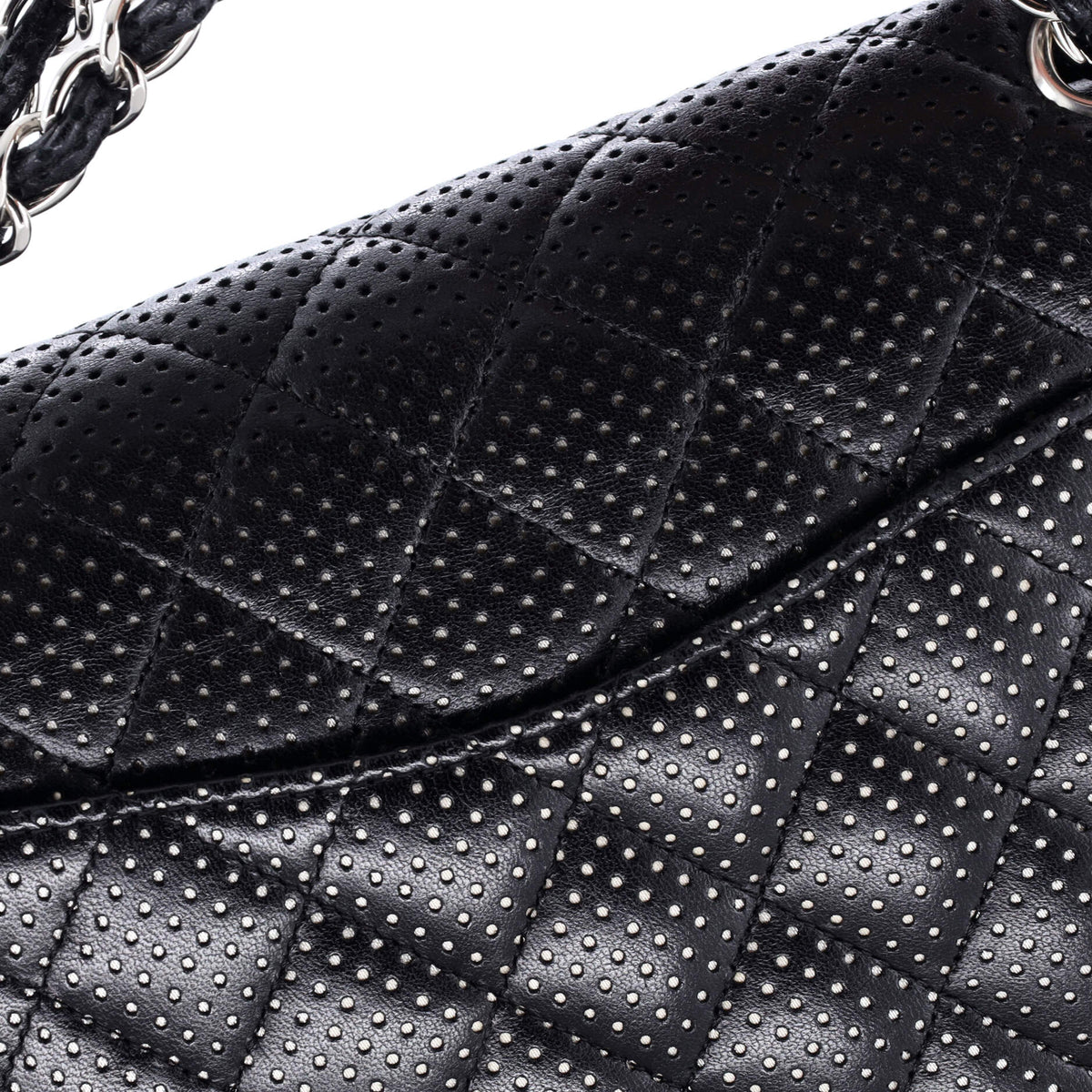 Classic Double Flap Bag Quilted Perforated Lambskin Medium