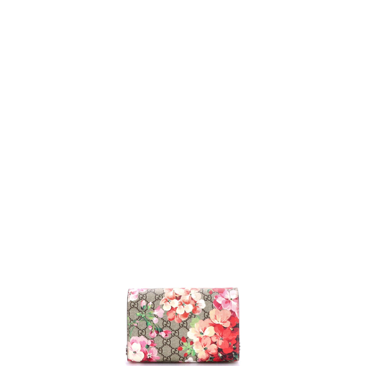 Dionysus Chain Wallet Blooms Print GG Coated Canvas Small